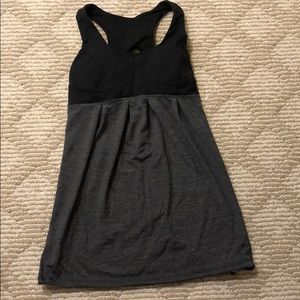 Built in bra tank with cinch detail